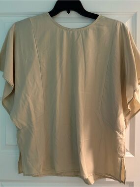 Sans & Sans - Singapore Brand Women's Lightweight Short-Sleeve Top in Beige